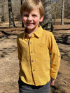 mustard, woven, long, sleeves, sleeved, shirt, charcoal, jeans, smart, look, autumn, henry,