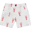 White, red, lobster, print, printed, short, shorts, elasticated waist, casual, pockets, spring, summer, Henry.