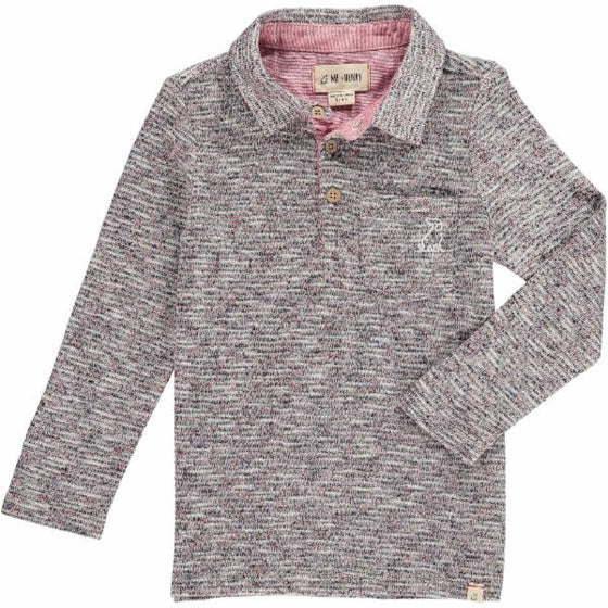 Mens Woven Shirt wine/grey