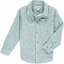  Mens Woven Shirt green plaid