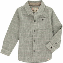  Mens Woven Shirt olive stripe