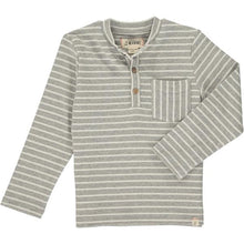  Mens Flagstop Henley grey stripe