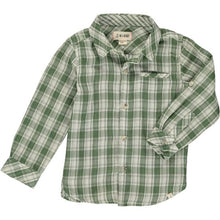  Mens Woven Shirt green/cream plaid