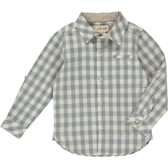 Mens Woven Shirt grey/white