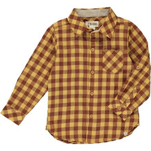  Mens Woven Shirt rust/mustard plaid