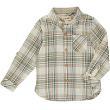  Mens Woven Shirt rust/green plaid