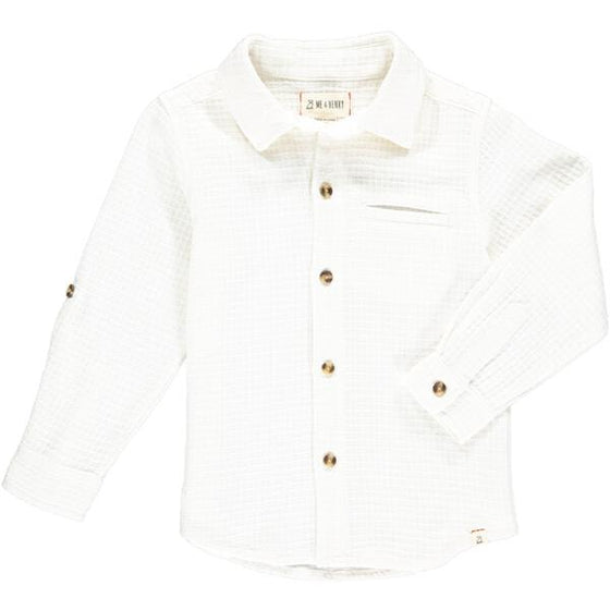 Mens Atwood Woven Shirt white waffle