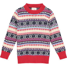  Mens Oslo Sweater red/blue fairisle