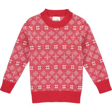  Mens Oslo Sweater red/white fairisle