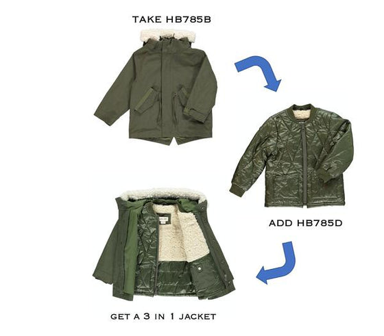 Khaki bomber jacket (inner for 3-in-1)