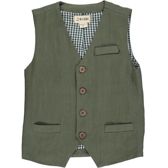 Green CLEMSON cotton vest