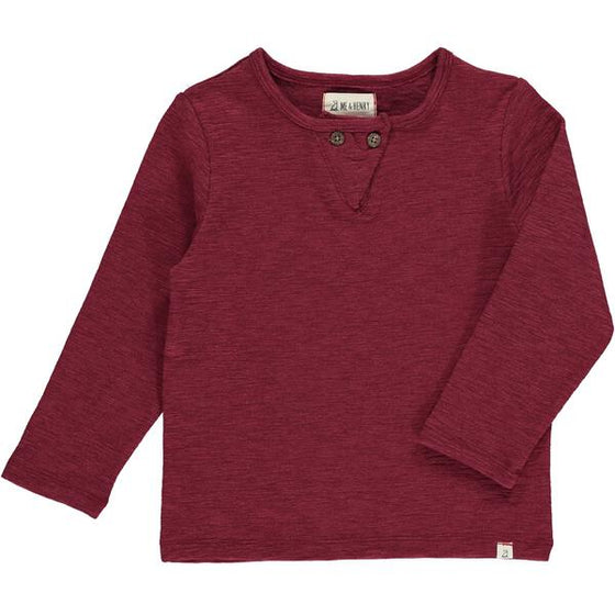 BRADEN Burgundy Slub Top