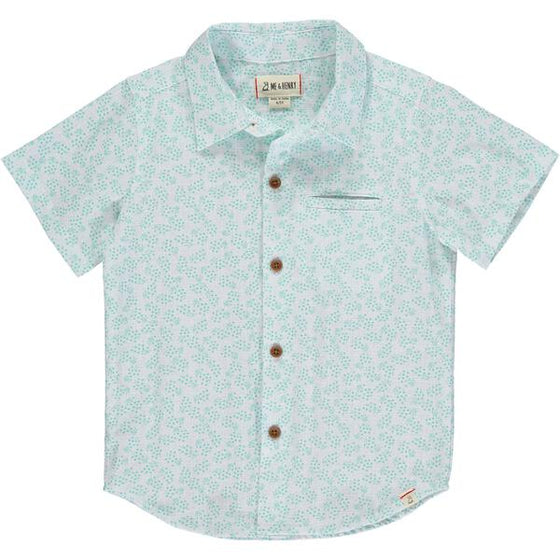 Mens Newport Woven Shirt aqua floral