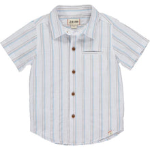  Mens Newport Woven Shirt blue/pink/grey stripe