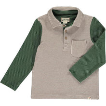  Cream/Green Arms Stripe TROY Polo