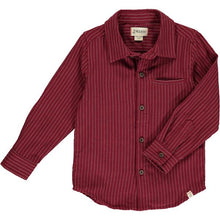  Mens Atwood Woven Shirt burgundy stripe