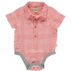 HELFORD Apricot Plaid Woven Onesie