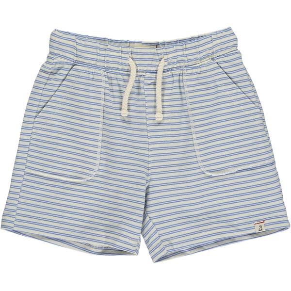TIMOTHY Cream/Blue Stripe Pique Shorts