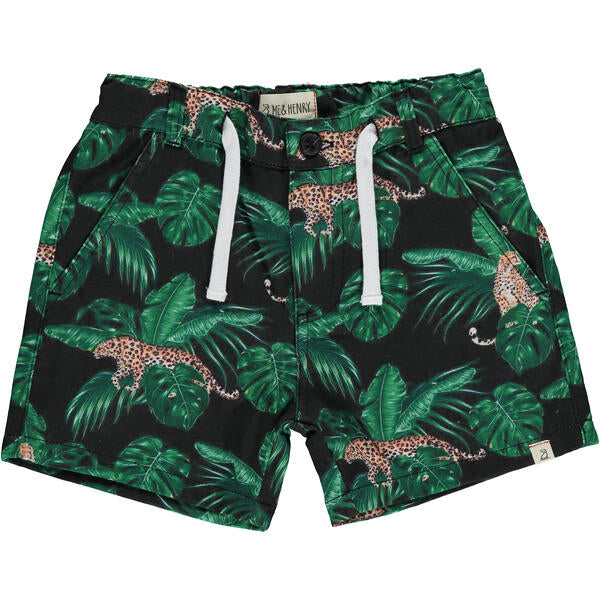 MAHALO Charcoal Jungle Woven Shorts