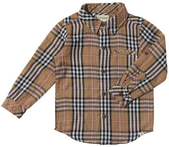 Mens Atwood Woven Shirt Lined brown/black/red plaid