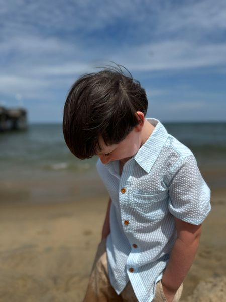 NEWPORT Aqua Stripe Seersucker Woven Shirt