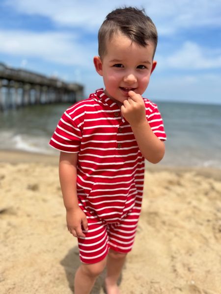 red, white, stripe, stripes, striped, hooded, button, buttons, dark, hair, little, boy, got, his, fingers, in is mouth, spring, summer henry., 