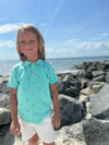 POLREATH Aqua Henry Print Polo