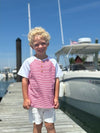 BEACON Red/White Stripe Raglan Henley