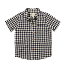  NEWLYN Navy/White Plaid Woven Shirt