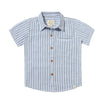 NEWPORT Blue/Navy/White Seersucker Stripe Woven Shirt