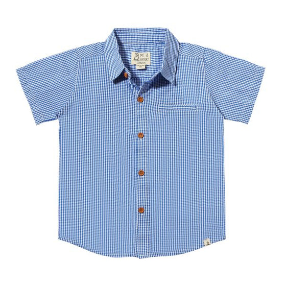 NEWPORT Royal Micro Plaid Woven Shirt