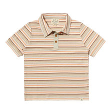  SHIPPING Beige Multi Stripe Ribbed Polo