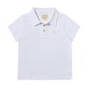 SHIPPING White Pique Polo