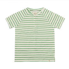  FRIGAT Green/White Stripe Raglan Henley