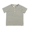 FRIGAT Black/White Stripe Raglan Henley