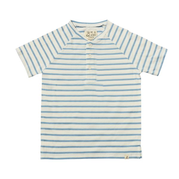 Lemon / Blue Stripes Woven Shirt by Me & Henry main image 1
