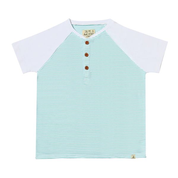 Lemon / Blue Stripes Woven Shirt by Me & Henry main image 0