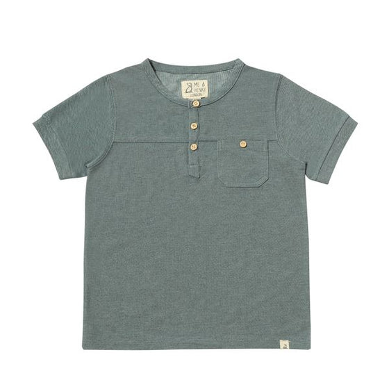 BOARDWALK Navy Pique Henley Tee