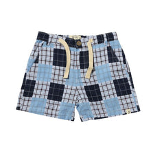  CREW Navy Multi Plaid Woven Shorts