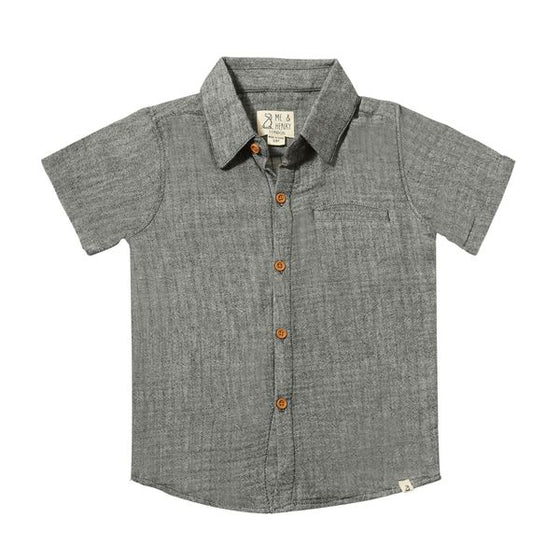 NEWPORT Navy Gauze Woven Shirt