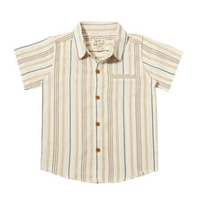  NEWPORT Beige/Brown/White Wide Stripe Woven Shirt