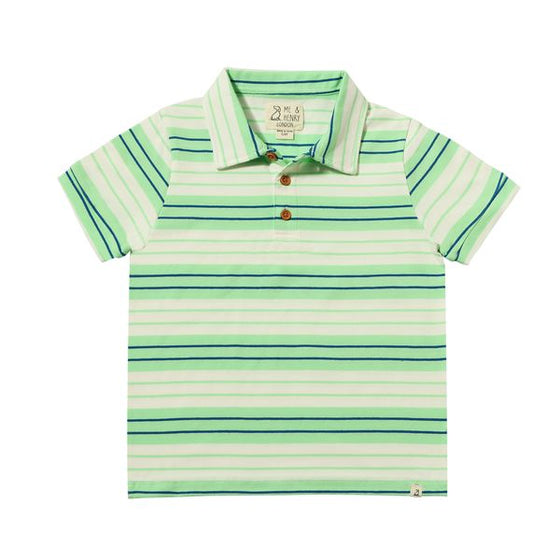 FLAGSTAFF Lime/Royal/White Stripe Polo