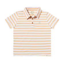  SHIPPING Tangerine/Lime/White Stripe Pique Polo