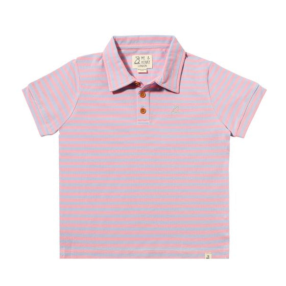 SHIPPING Lilac/Pink Stripe Pique Polo