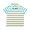 ANCHOR Aqua/White Stripe Polo