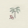 MARINE White Palm Tree Embroidered Tee