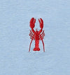 MARINE Blue Lobster Embroidered Tee