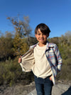 ADVENTURER blue /pumpkin /white plaid sherpa lined shacket