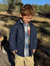 HIKER navy tweed padded jacket