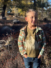 ADVENTURER Green/Pumpkin plaid sherpa lined shacket